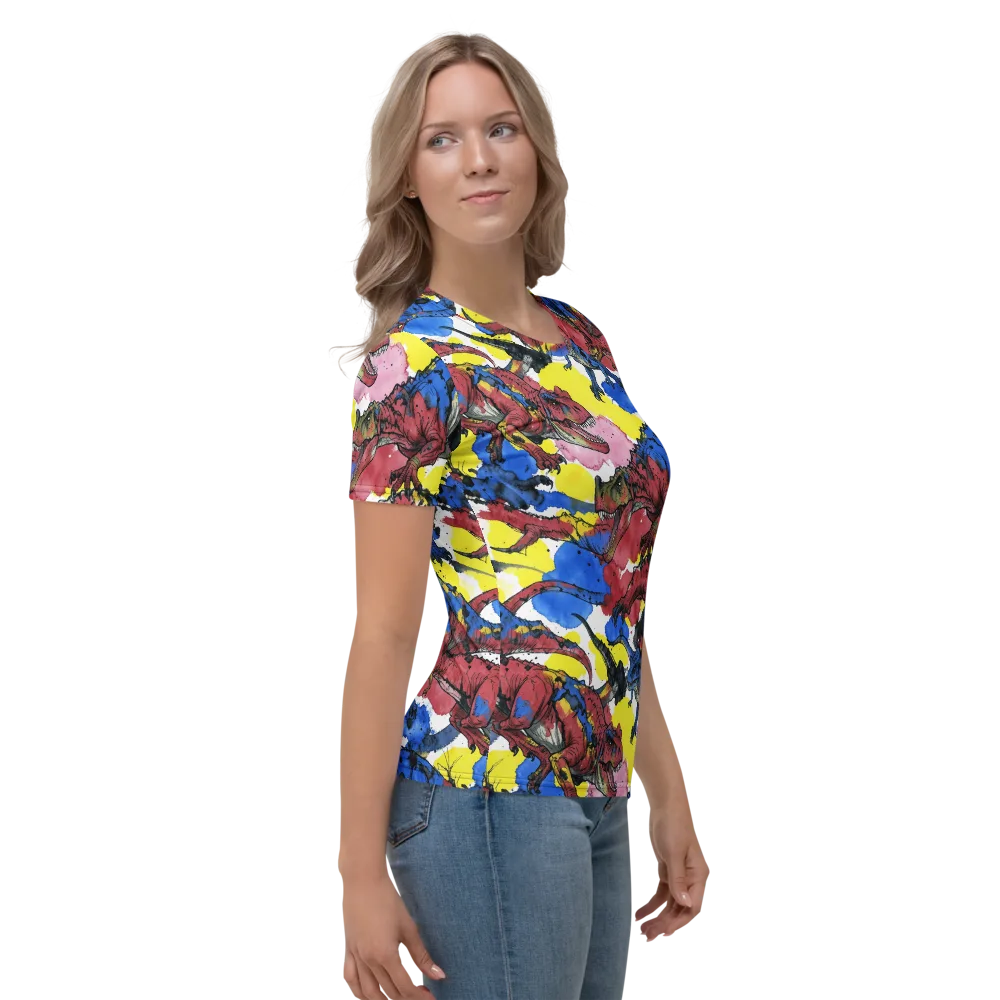Cretaceous Confetti on Women's Crew Neck T-Shirt — Right