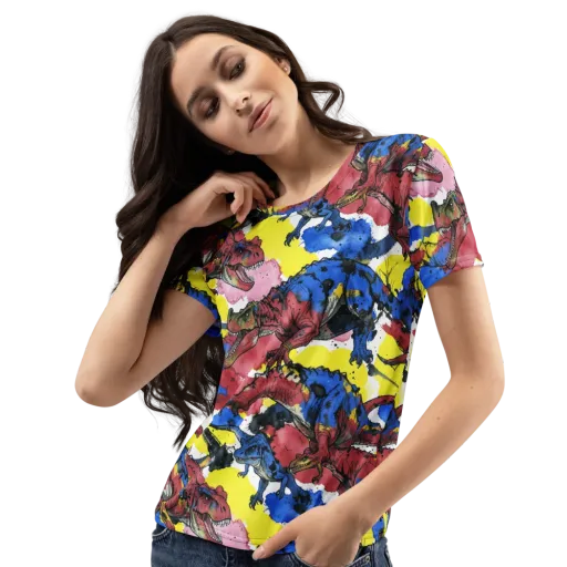 Cretaceous Confetti on a Women's Crew Neck T-Shirt