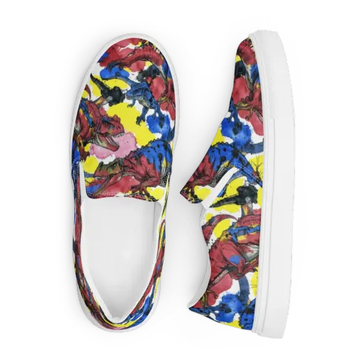 Cretaceous Confetti on a Men's Slip-On Canvas Shoes