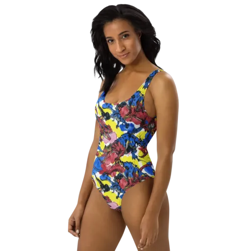 Cretaceous Confetti on a One-Piece Swimsuit