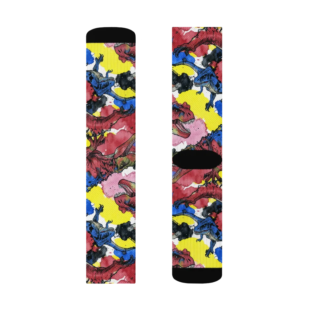 Cretaceous Confetti on Socks — Left Sock