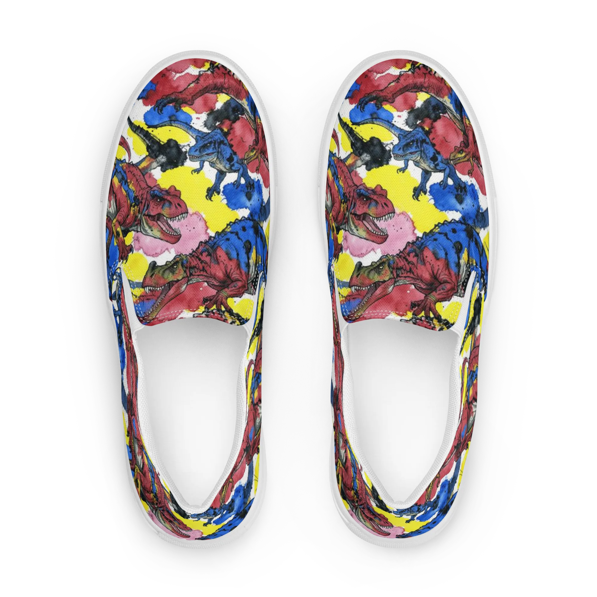 Cretaceous Confetti on Women's Slip-On Canvas Shoes — Front