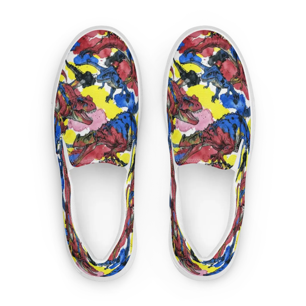 Cretaceous Confetti on Women's Slip-On Canvas Shoes — Front