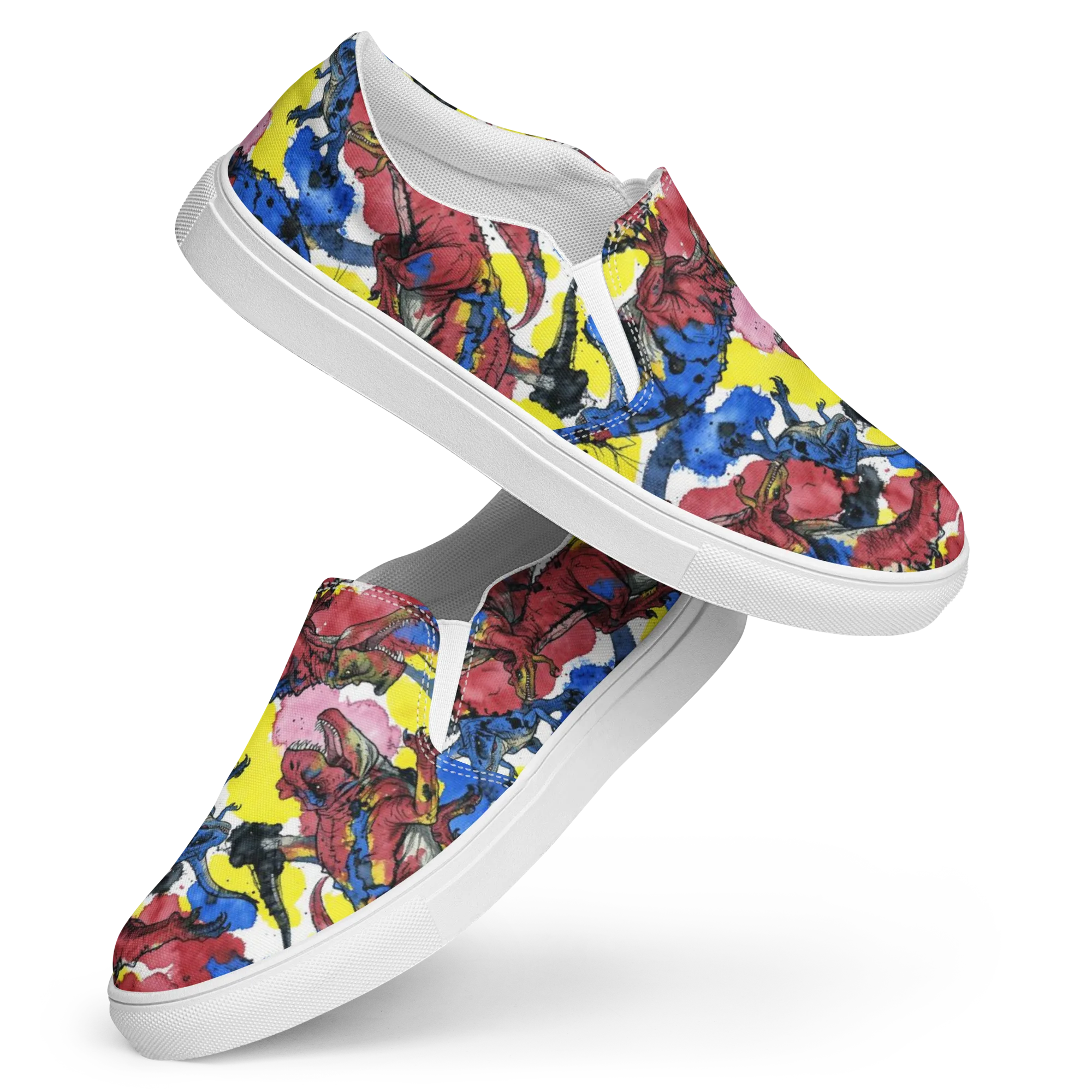 Cretaceous Confetti on Women's Slip-On Canvas Shoes — Front