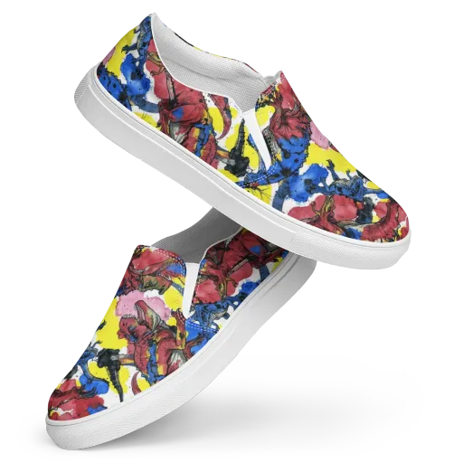 Cretaceous Confetti on a Women's Slip-On Canvas Shoes