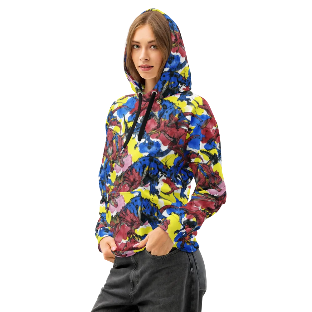 Cretaceous Confetti on Cotton Hoodie — Left Front