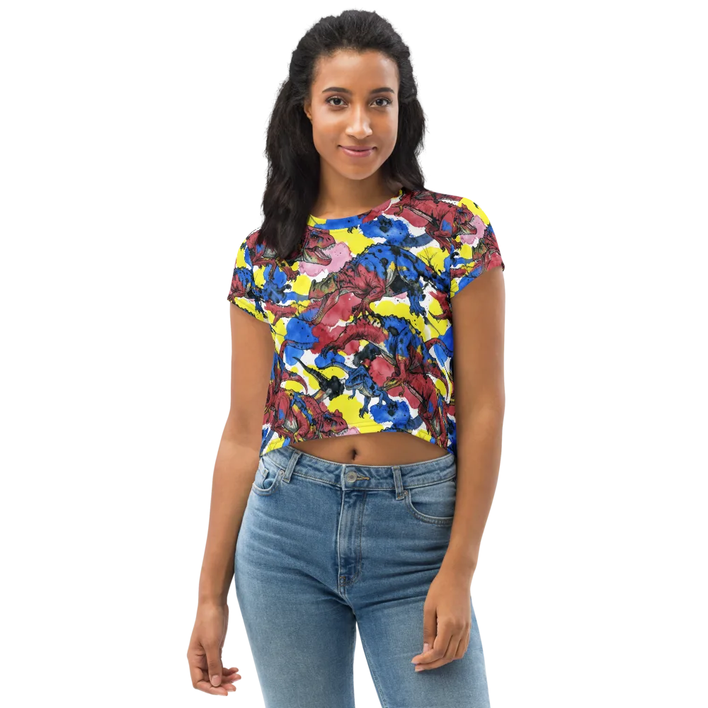 Cretaceous Confetti on Crop Tee — Front
