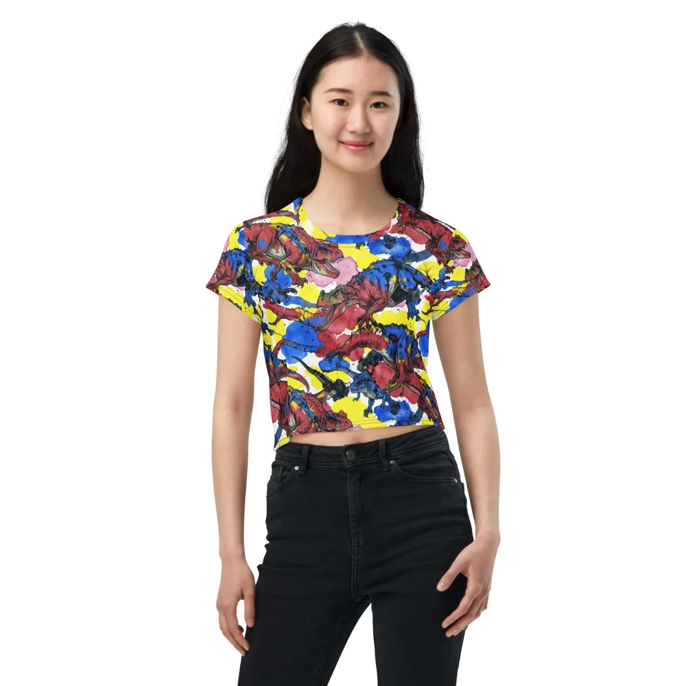 Cretaceous Confetti on Crop Tee — Front
