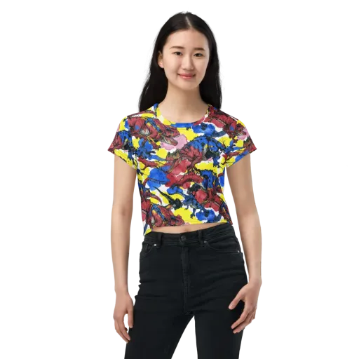 Cretaceous Confetti on a Crop Tee
