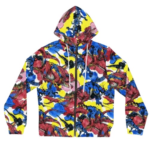 Cretaceous Confetti on a Women's Full-Zip Hoodie