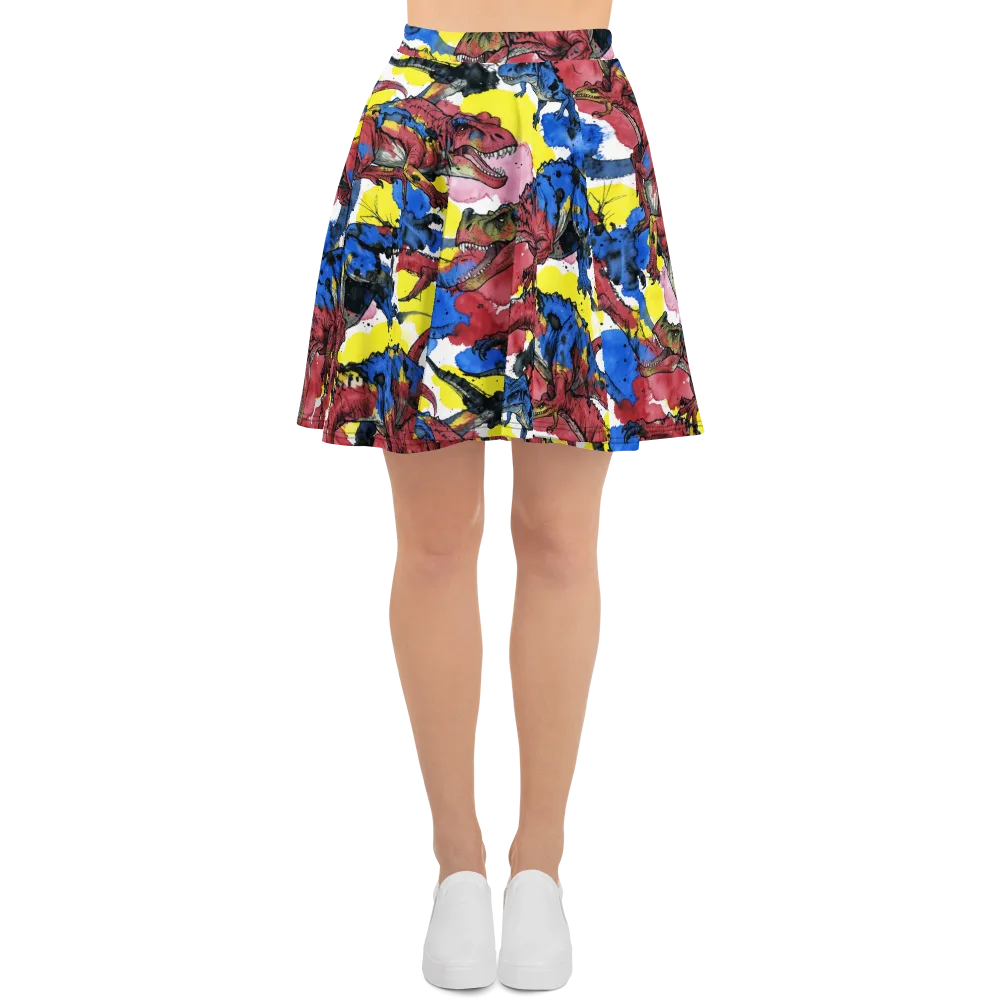 Cretaceous Confetti on Skater Skirt — Front