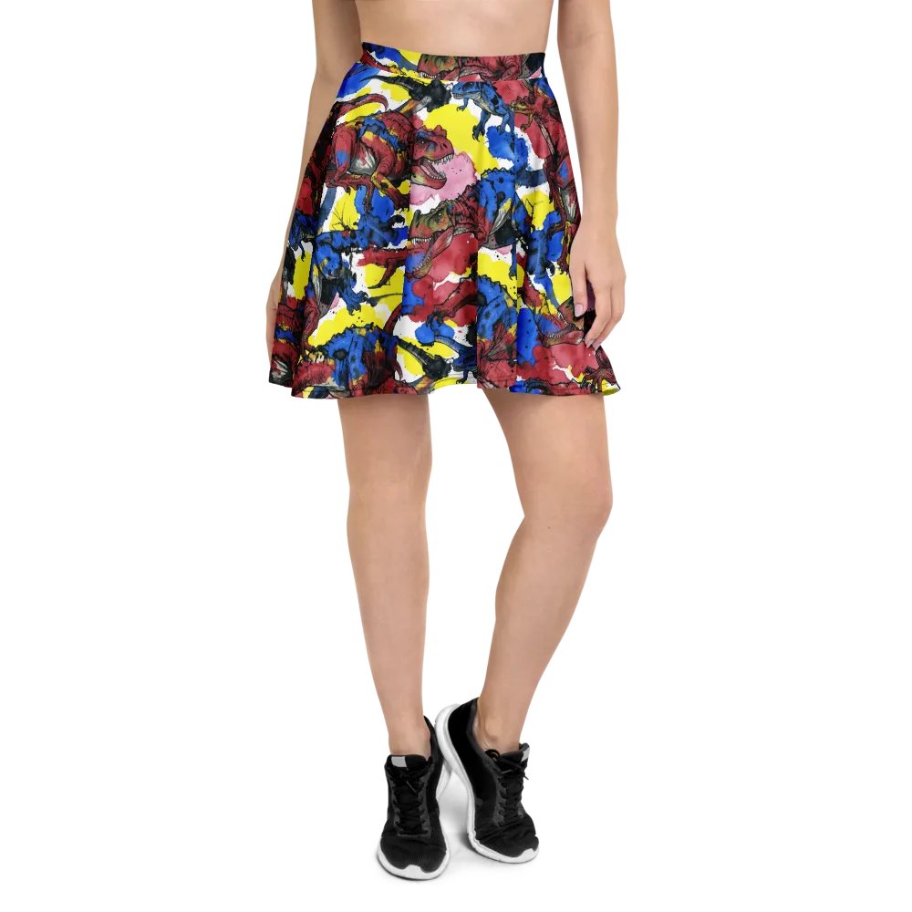 Cretaceous Confetti on Skater Skirt — Front
