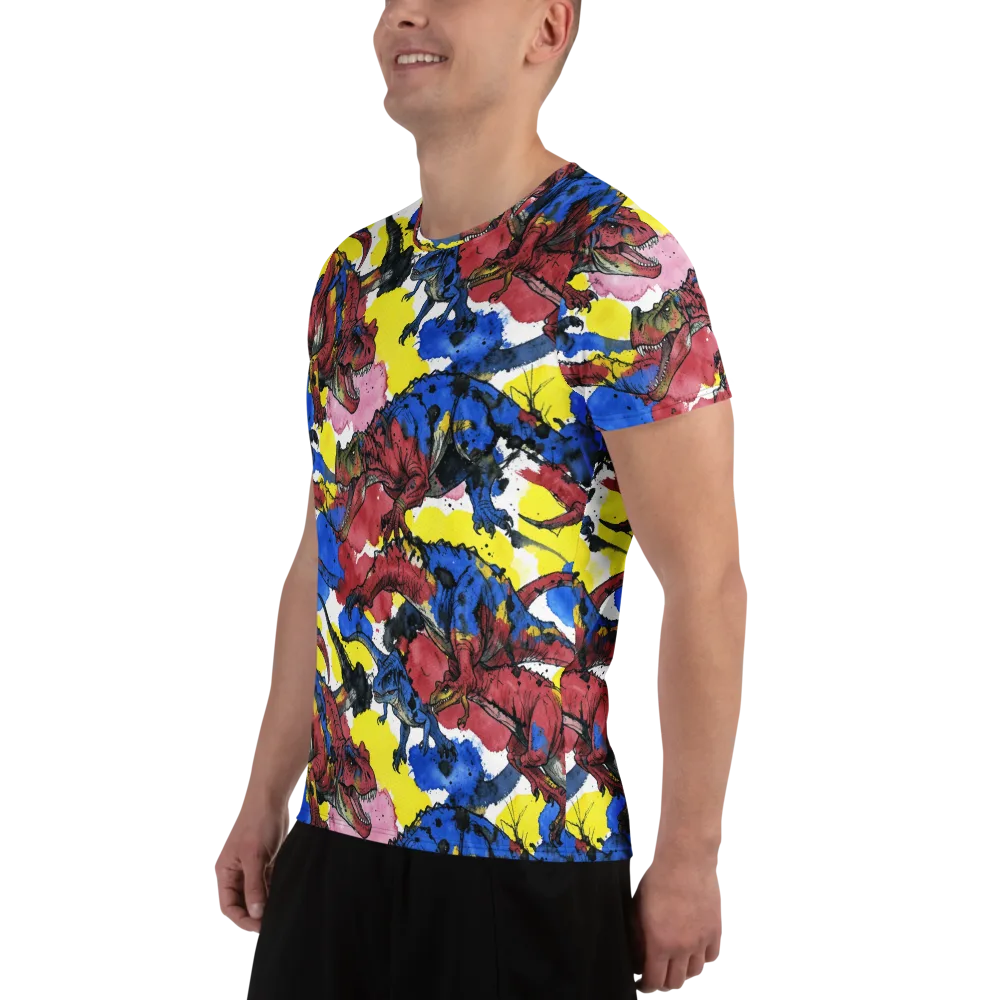 Cretaceous Confetti on Men's Athletic T-Shirt — Left