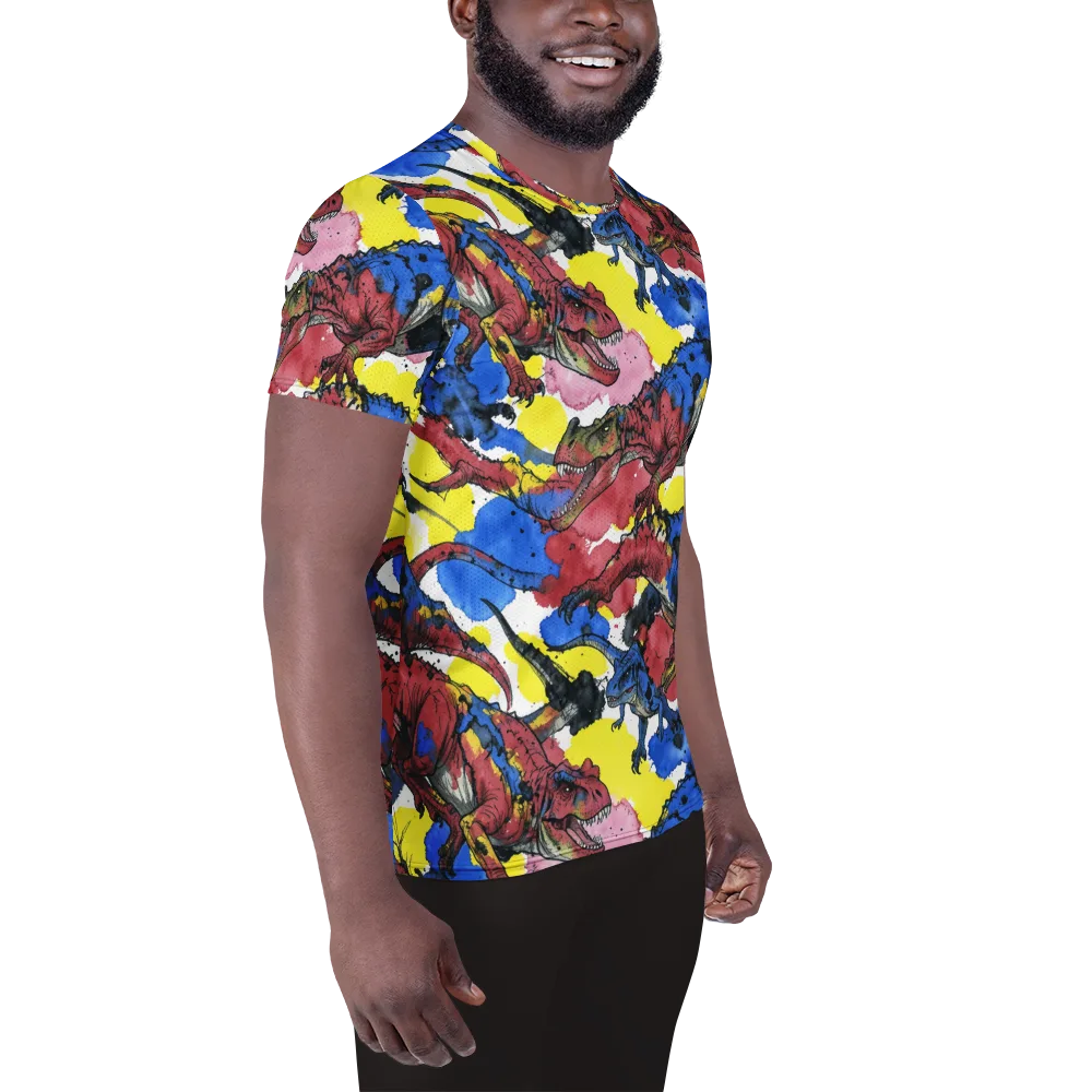 Cretaceous Confetti on Men's Athletic T-Shirt — Right