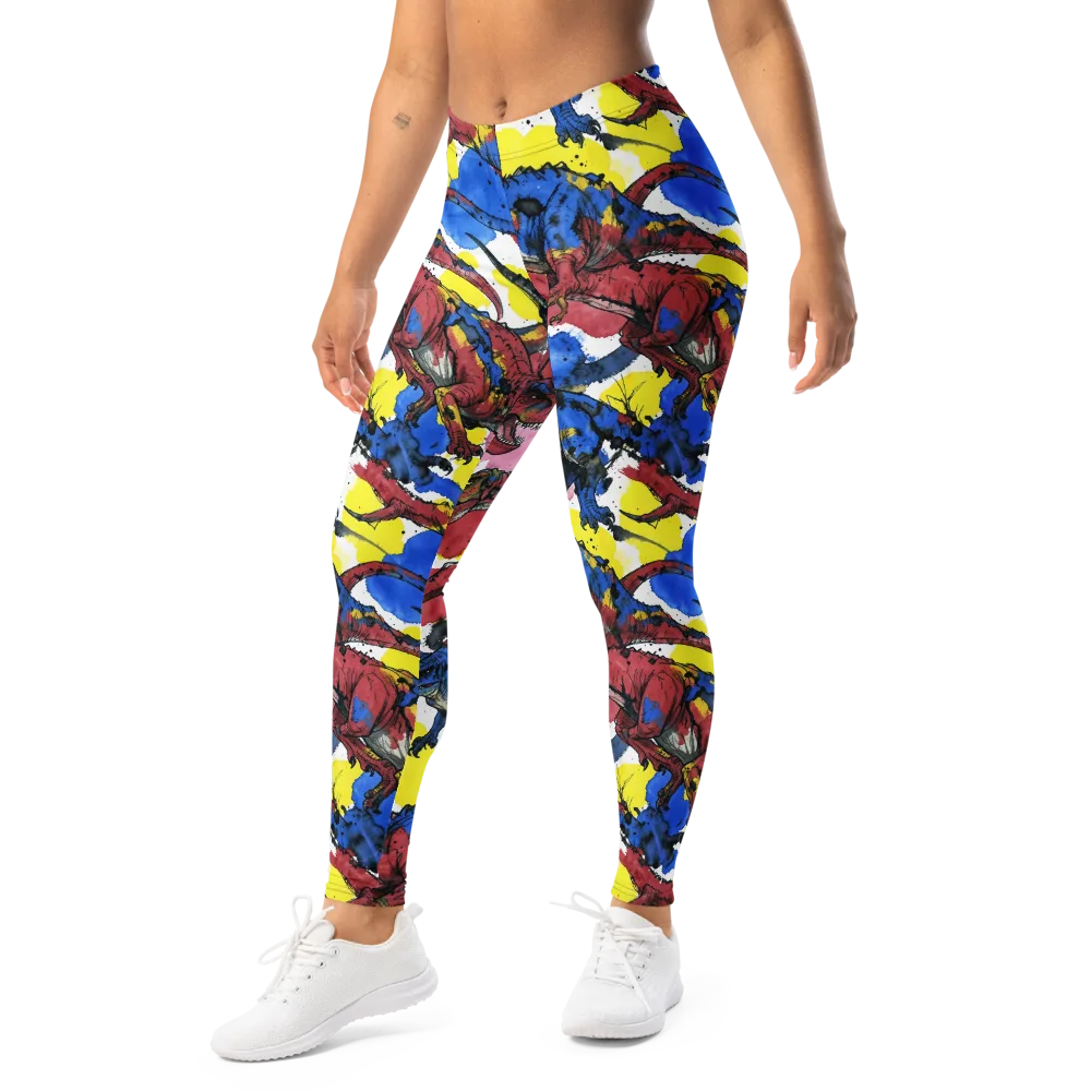 Cretaceous Confetti on Leggings — Left Front
