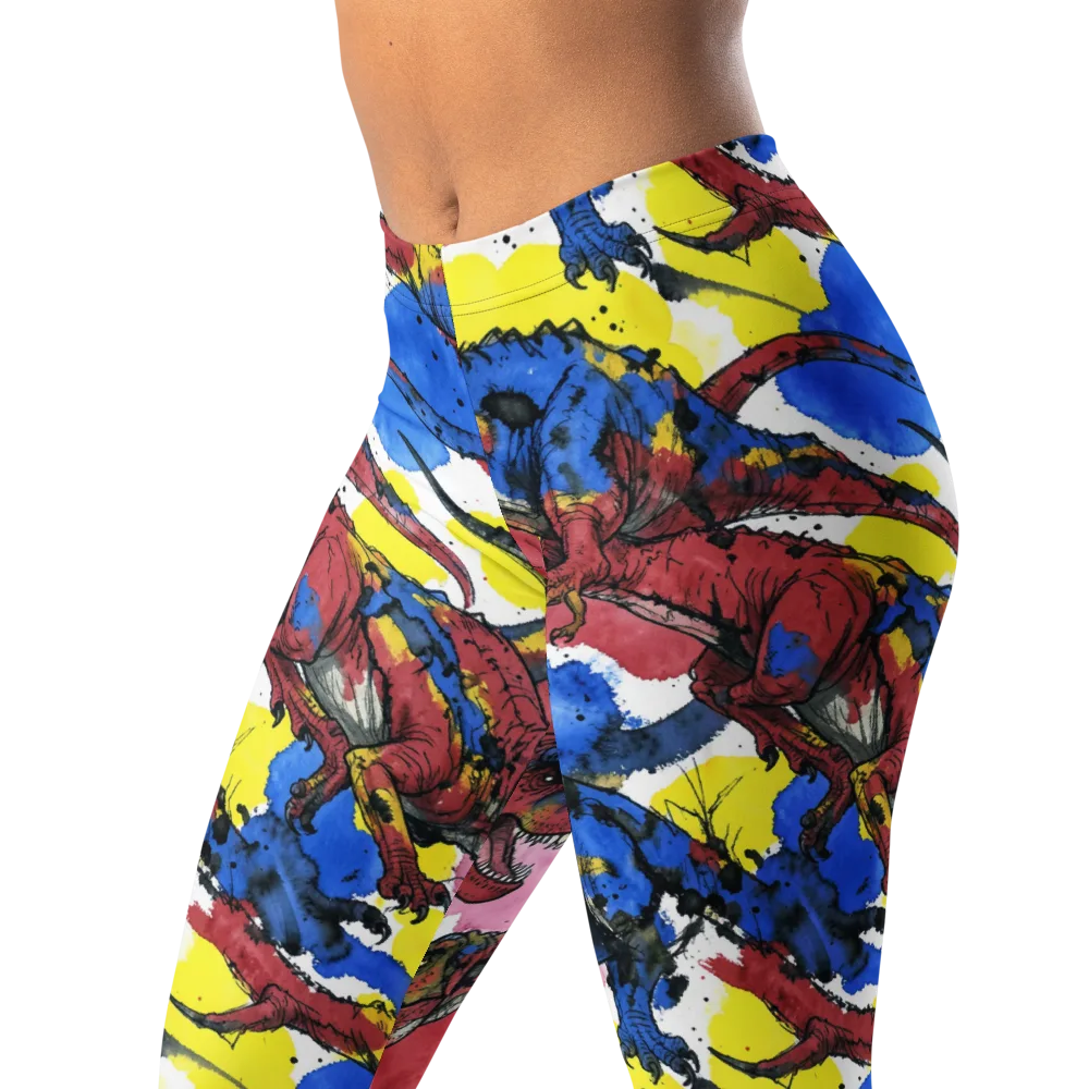 Cretaceous Confetti on Leggings — Left Front