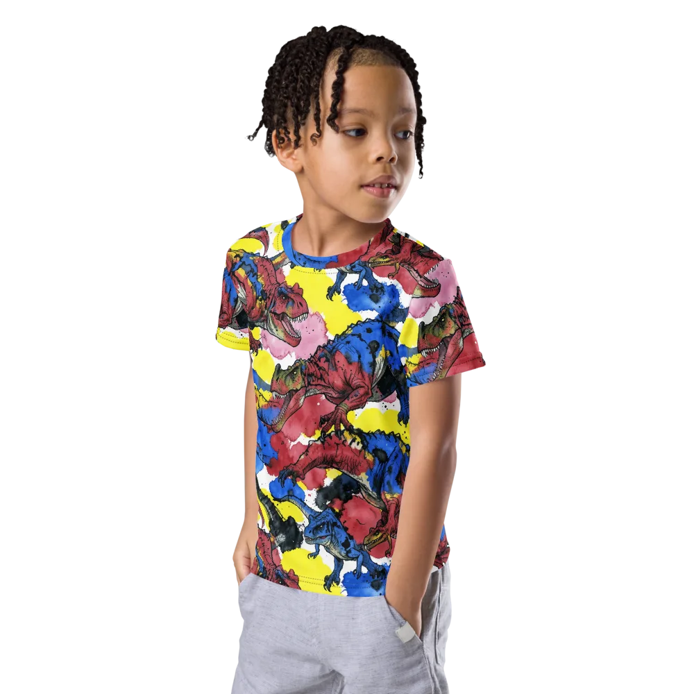 Cretaceous Confetti on Kids Crew Neck T-Shirt — Left Front