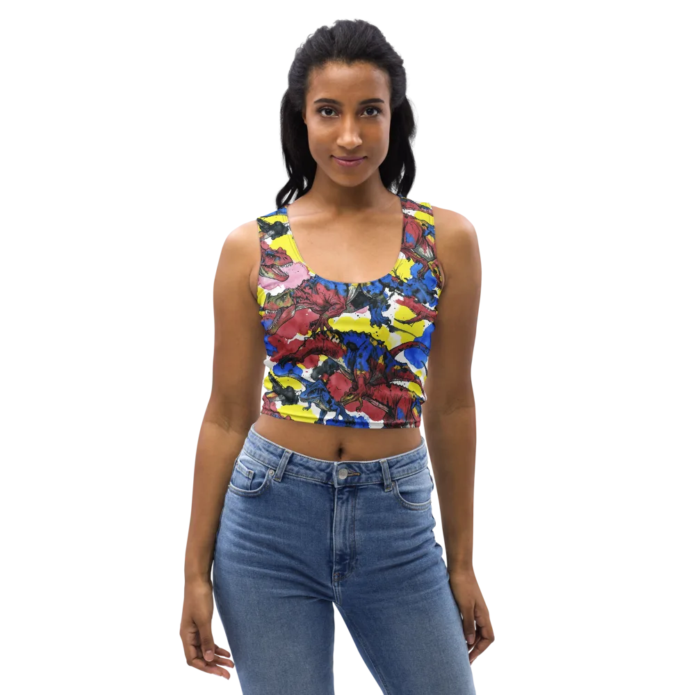 Cretaceous Confetti on Crop Top — Front