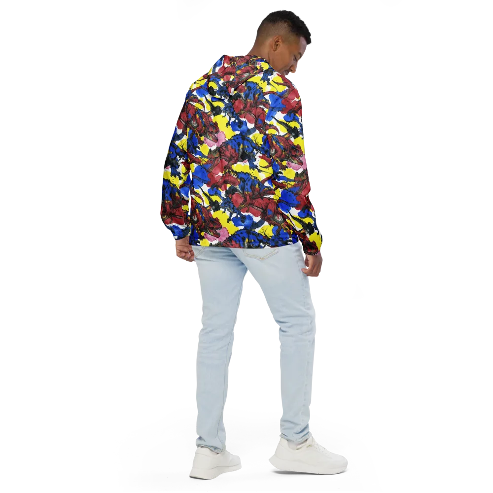 Cretaceous Confetti on Men's Windbreaker — Back