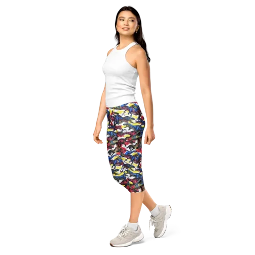 Jurassic Brushstroke on a Capri Leggings