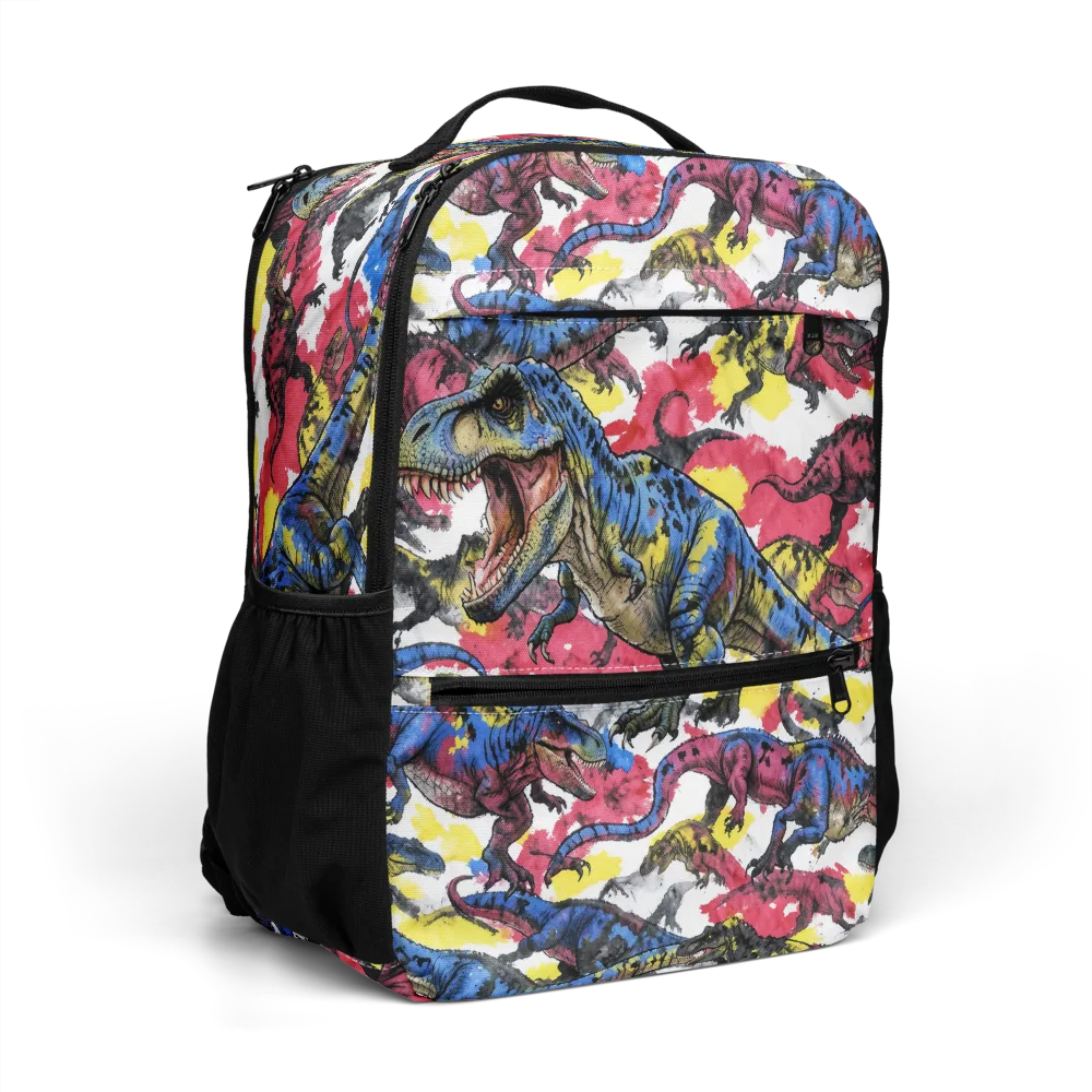 Jurassic Brushstroke on Utility Backpack — Right Front