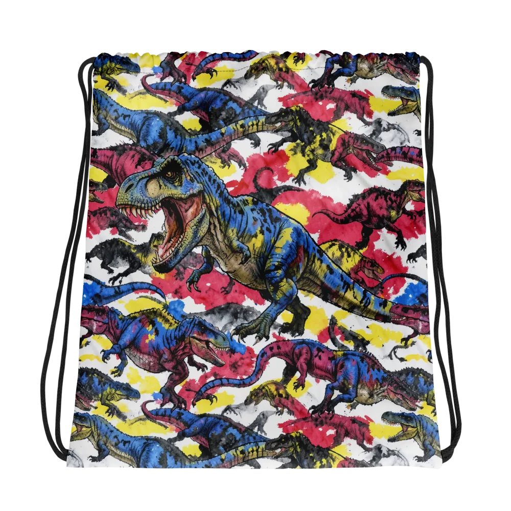 Jurassic Brushstroke on Drawstring Bag — Photo