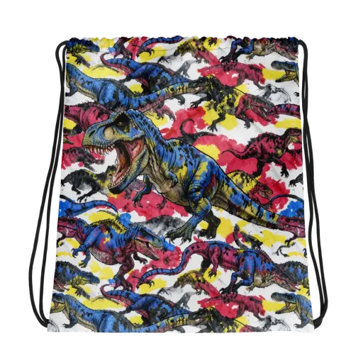 Jurassic Brushstroke on a Drawstring Bag