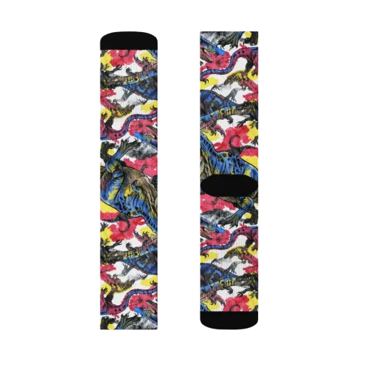 Jurassic Brushstroke on a Socks