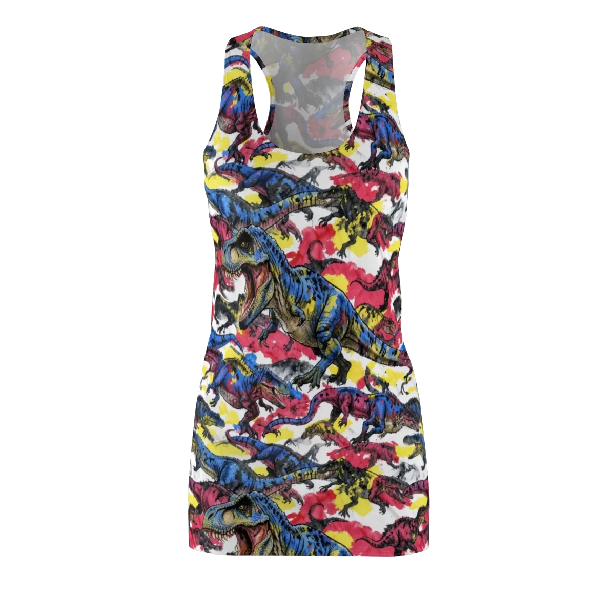 Jurassic Brushstroke on Racerback Dress — Front