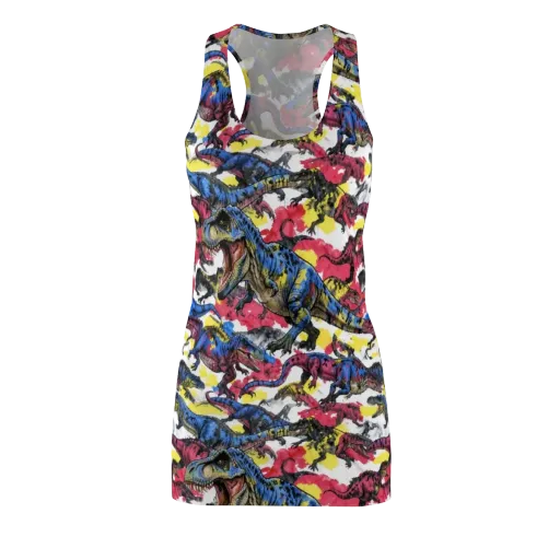 Jurassic Brushstroke on a Racerback Dress
