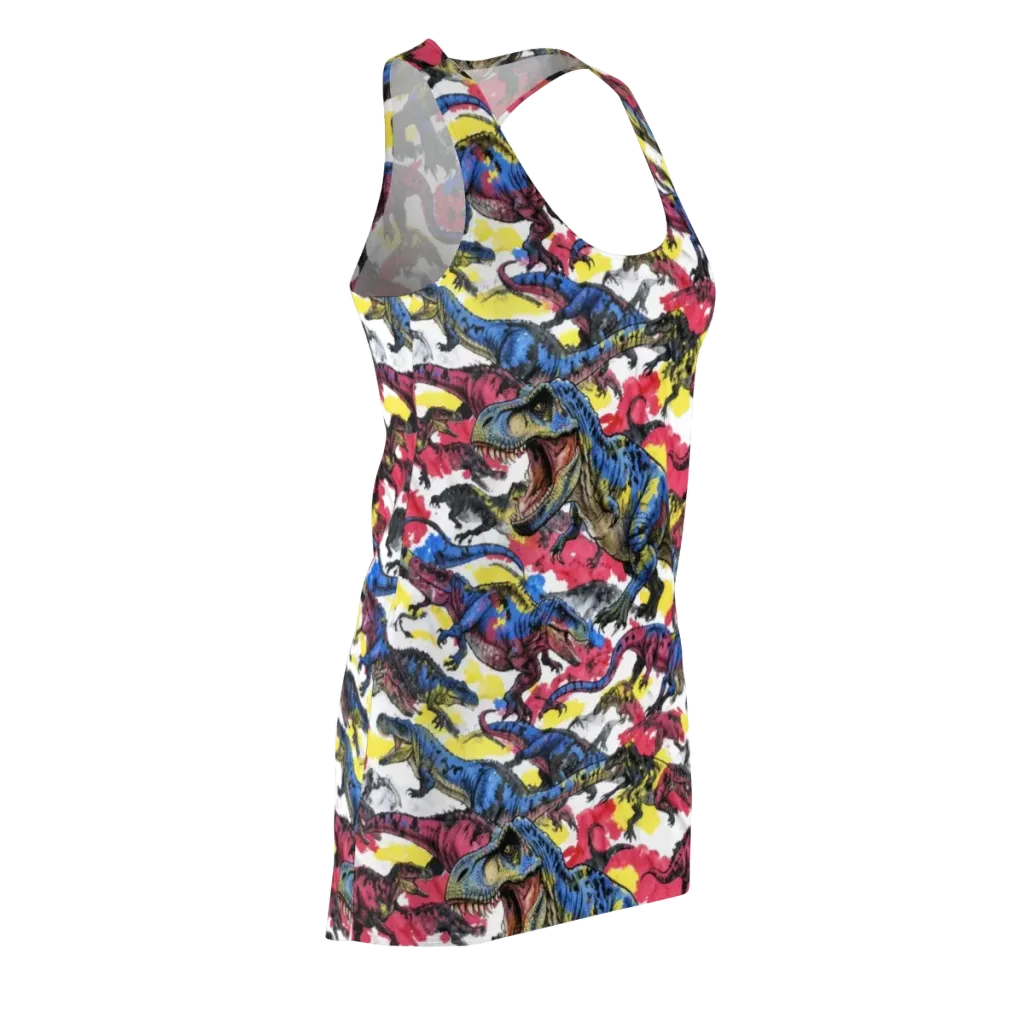 Jurassic Brushstroke on Racerback Dress — Front Side