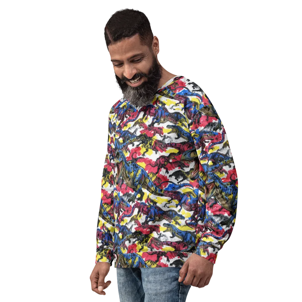 Jurassic Brushstroke on Sweatshirt — Left Front