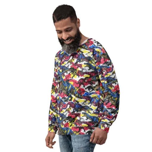 Jurassic Brushstroke on a Sweatshirt