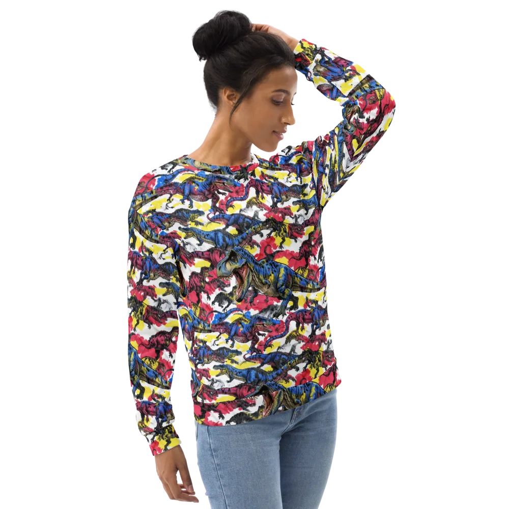 Jurassic Brushstroke on Sweatshirt — Right Front