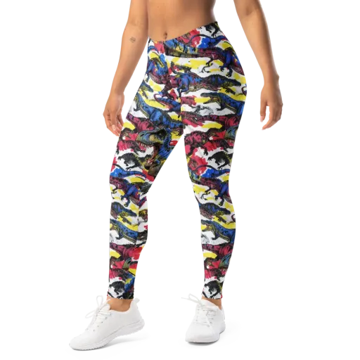 Jurassic Brushstroke on a Leggings