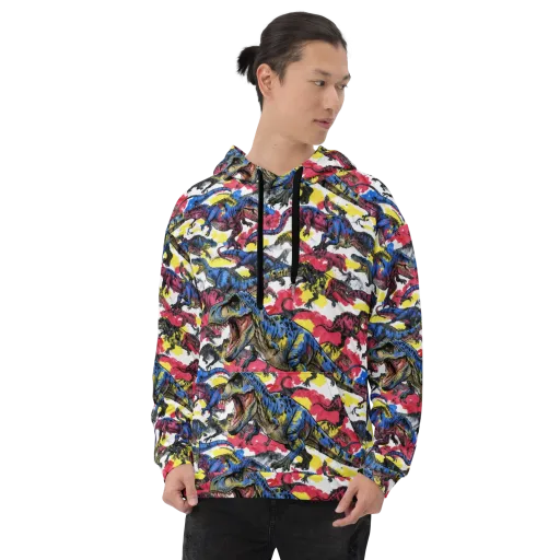 Jurassic Brushstroke on a Hoodie