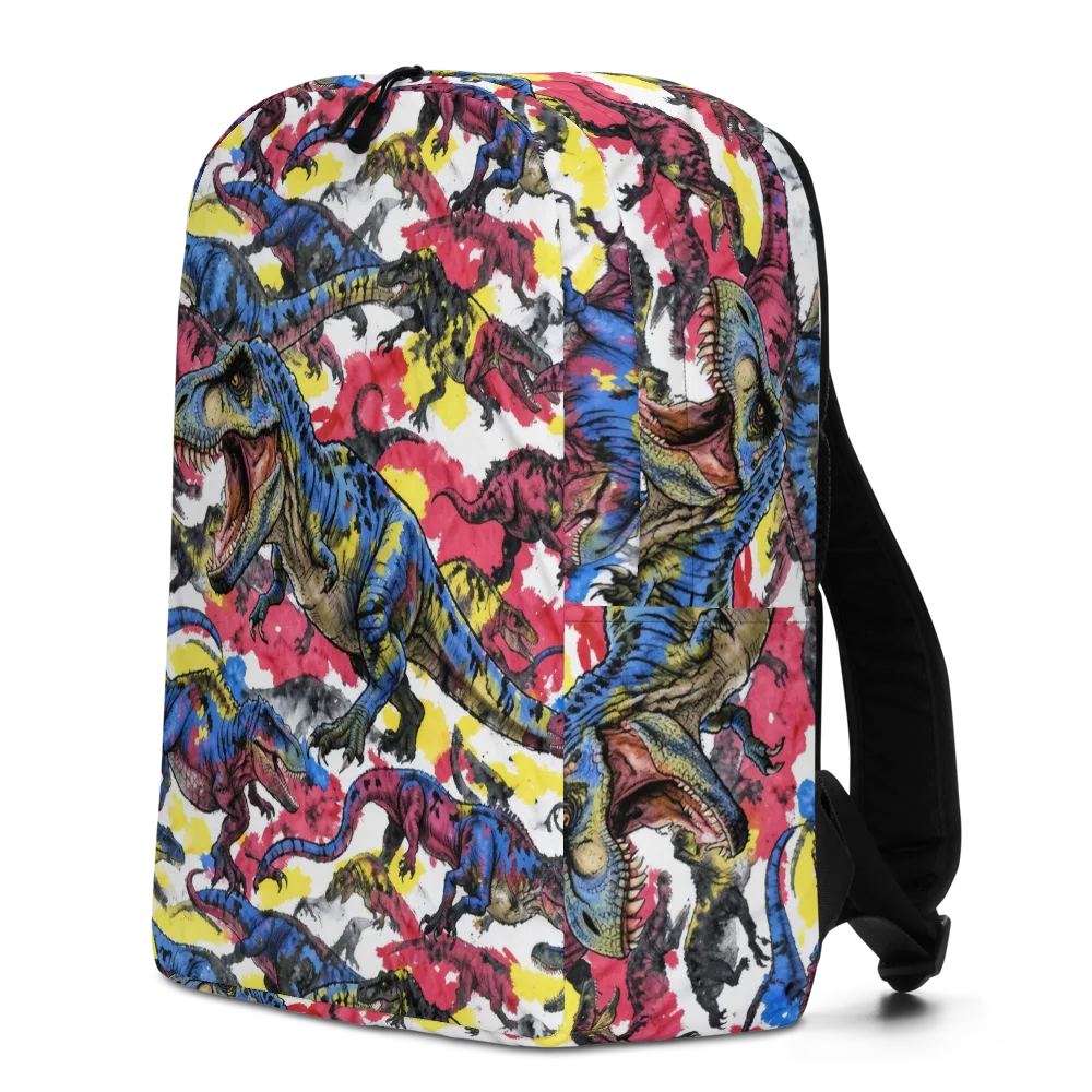 Jurassic Brushstroke on Minimalist Backpack — Left