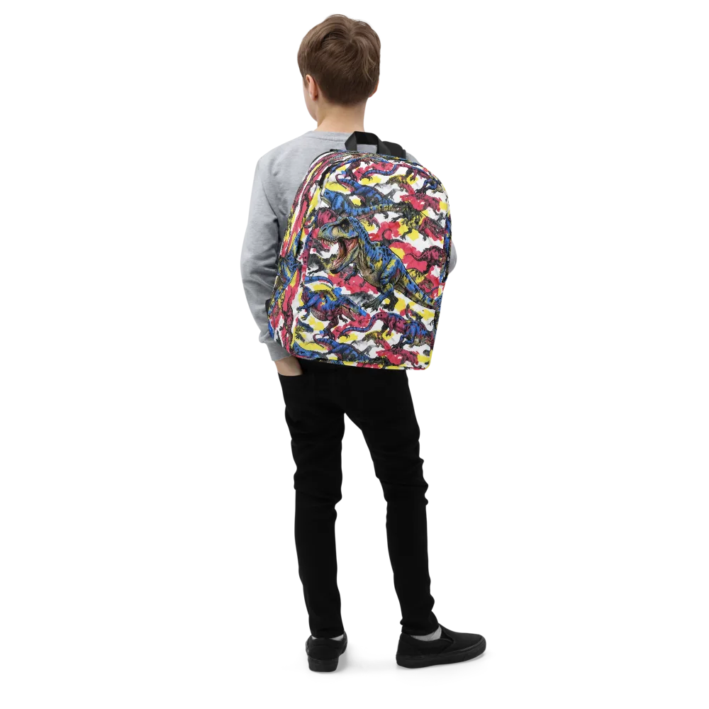 Jurassic Brushstroke on Minimalist Backpack — Right Front