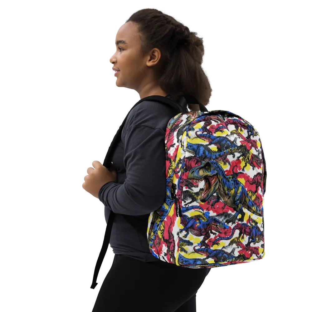 Jurassic Brushstroke on Minimalist Backpack — Right Front