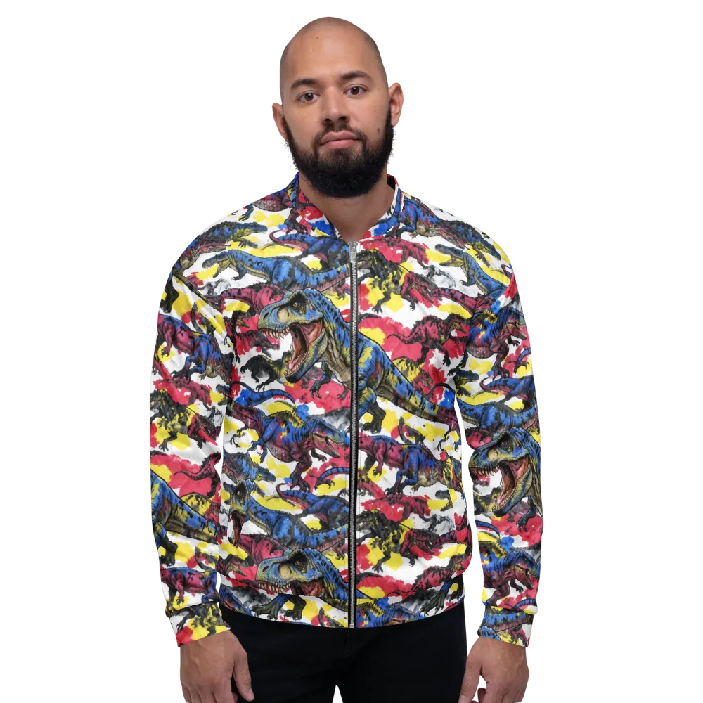Jurassic Brushstroke on Bomber Jacket — Front