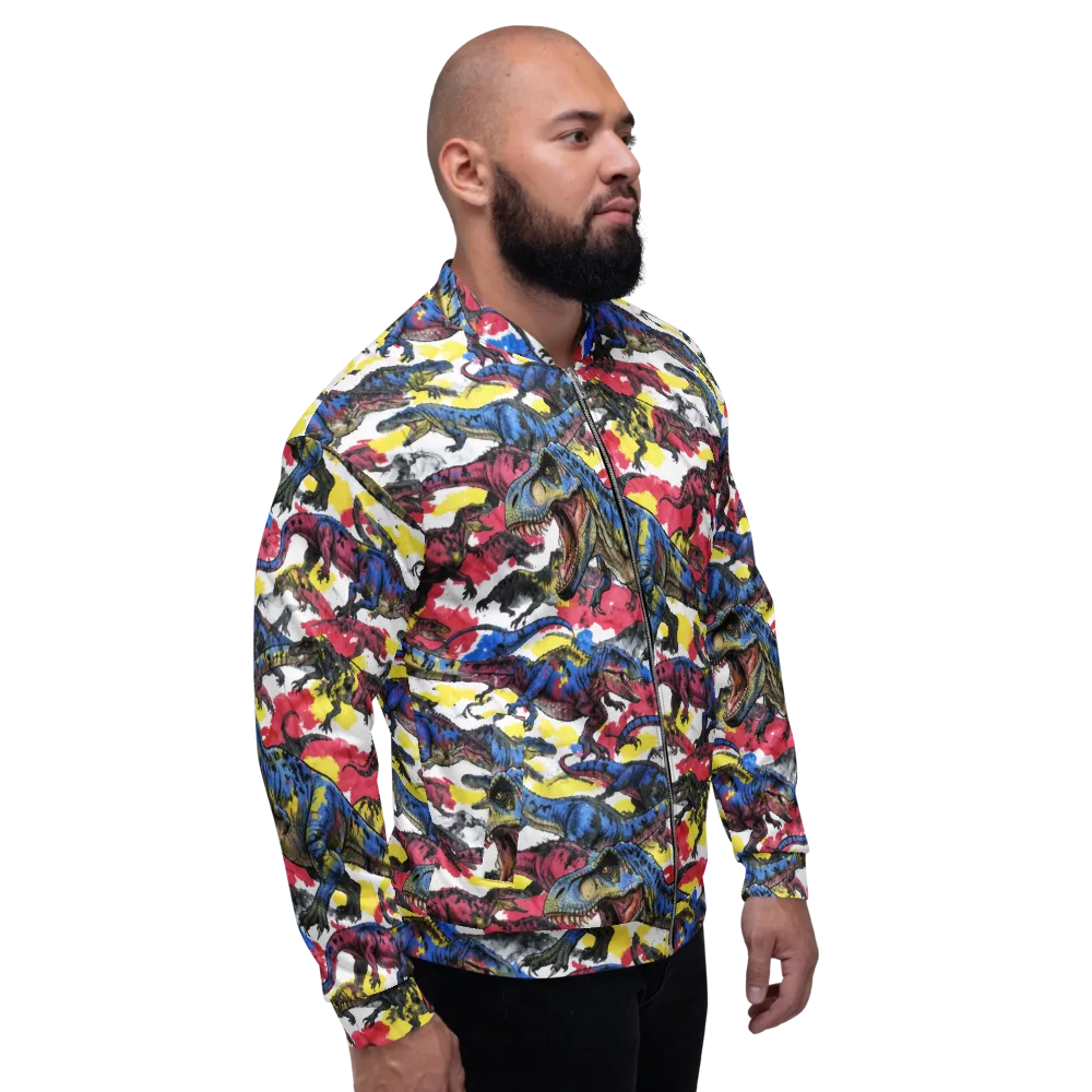 Jurassic Brushstroke on Bomber Jacket — Right