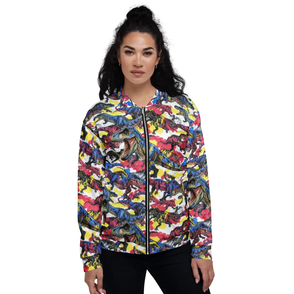 Jurassic Brushstroke on Bomber Jacket — Front
