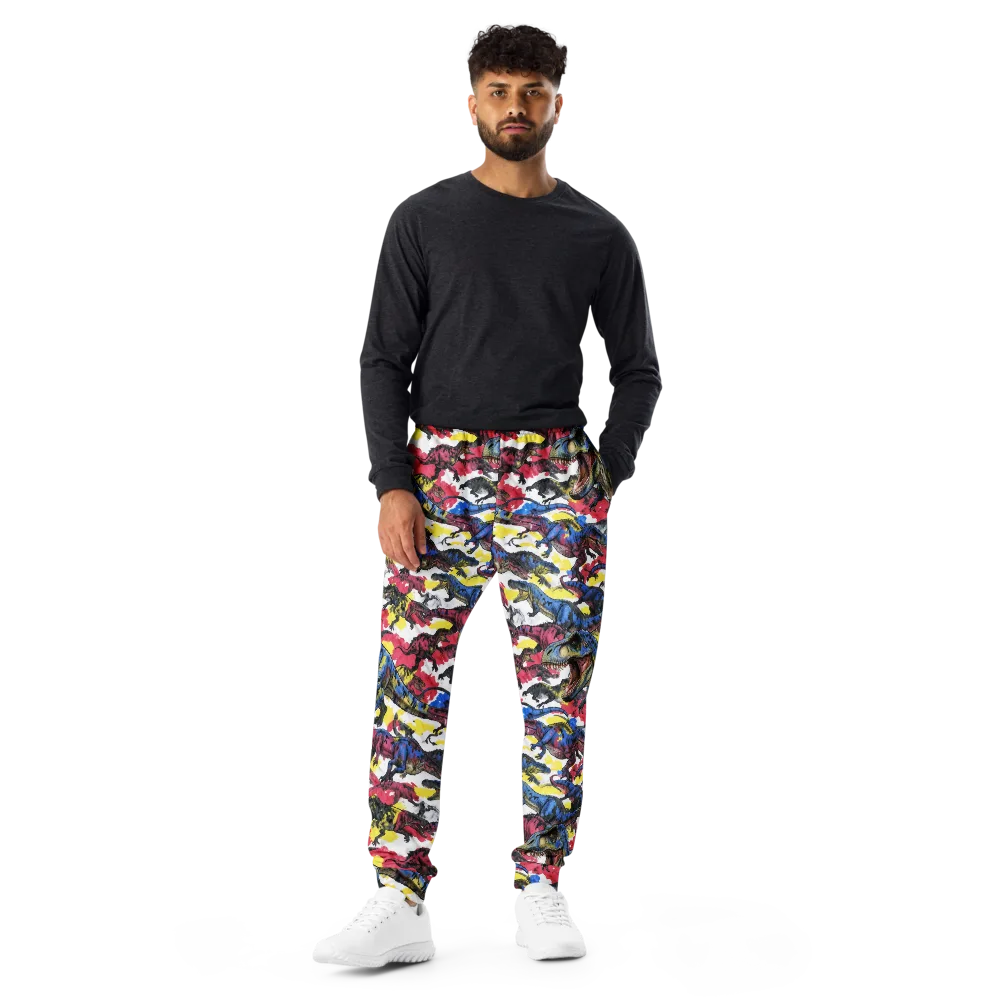 Jurassic Brushstroke on Men's Joggers — Front