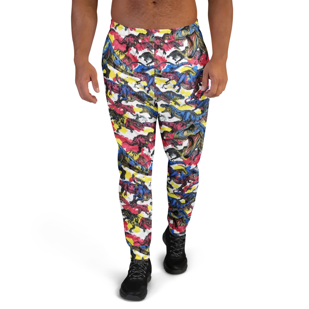 Jurassic Brushstroke on Men's Joggers — Front