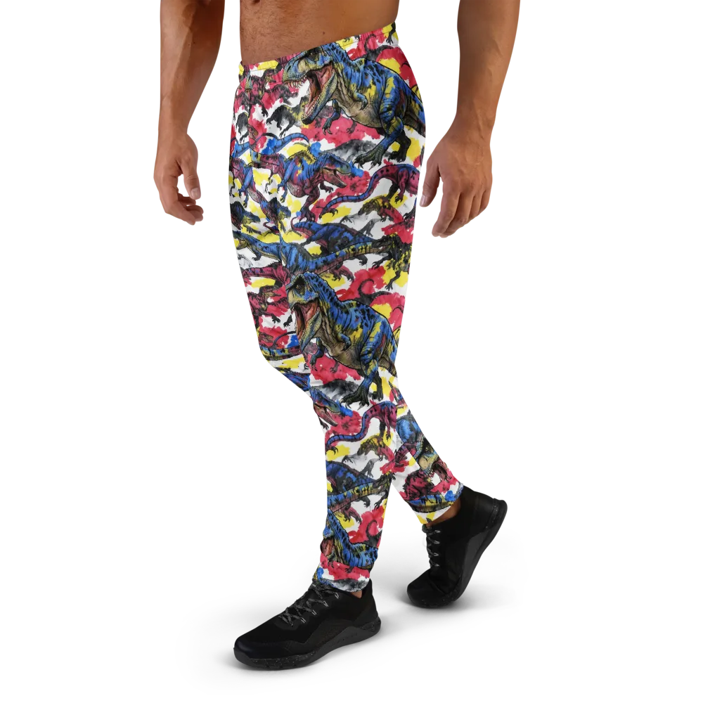 Jurassic Brushstroke on Men's Joggers — Left