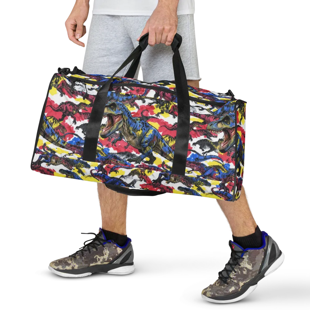 Jurassic Brushstroke on Duffle Bag — Front