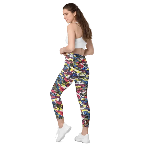 Jurassic Brushstroke on a Leggings with Pockets