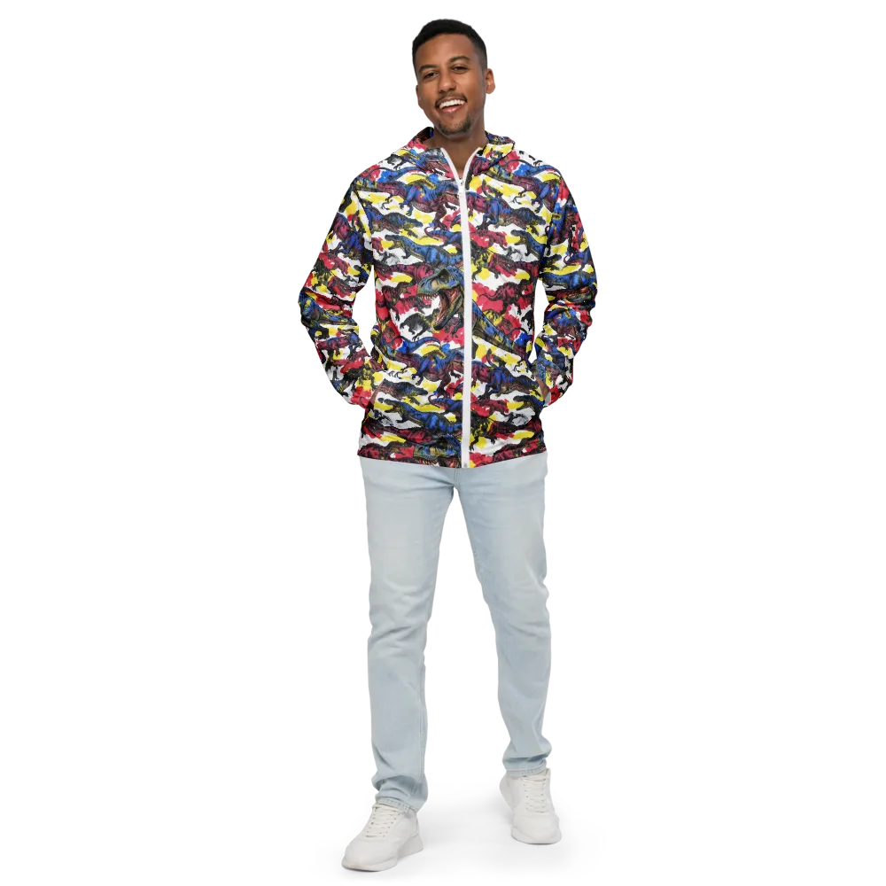 Jurassic Brushstroke on Men's Windbreaker — Front