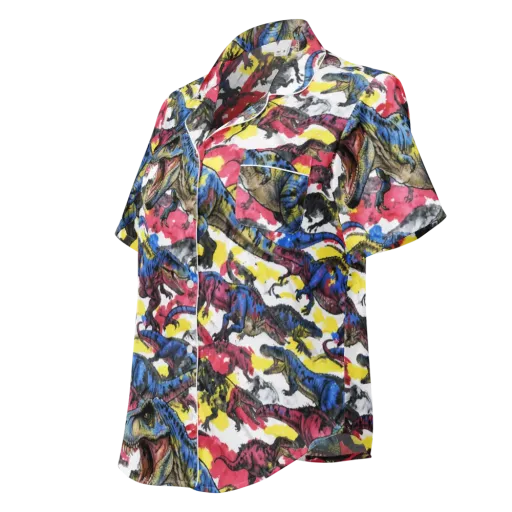 Jurassic Brushstroke on a Women's Short Sleeve Pajama Top