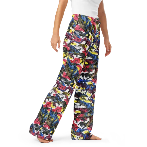 Jurassic Brushstroke on a Women's Pajama Pants